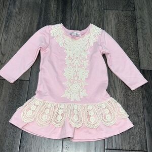 Halabaloo baby longsleeve crochet sweater dress